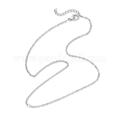 Женские цепочки-цепочки из нержавеющей стали 304 толщиной 2 мм в сингапурском стиле NJEW-JN05559-1