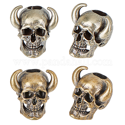 4 шт. 2-х цветные латунные европейские бусины KK-OC0001-52-1