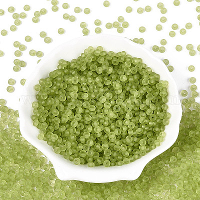 Прозрачные матовые цветные стеклянные бусины SEED-T007-12C-1