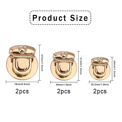 6 шт. 3-х стилистическая застежка из цинкового сплава с защелкой&nbsp;FIND-CA0007-32-1