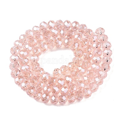 Стеклянные бусины с гальваническим покрытием  EGLA-A044-T6mm-A22-1