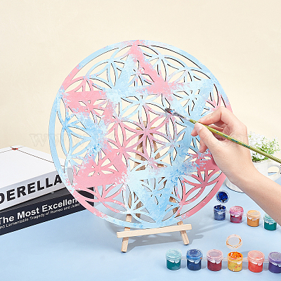 Деревянный коврик для чашки с лазерной резкой WOOD-WH0015-25-1