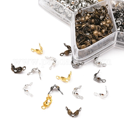 350~400 шт. 5 цвета наконечники из железных бусин IFIN-YW0001-33-1