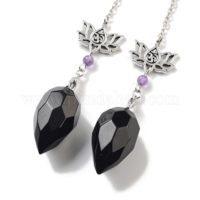 Биолокационные маятники из натурального обсидиана G-K338-11P-08-1