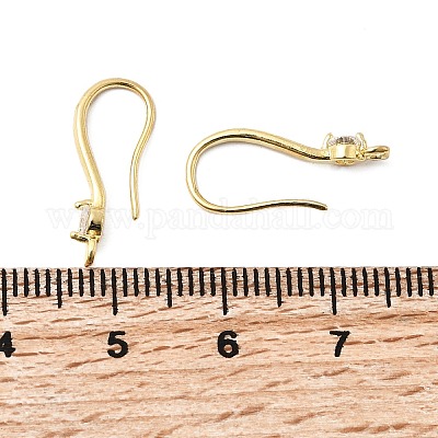 Латунные крючки для серьги из чистого циркония KK-G542-12G-1