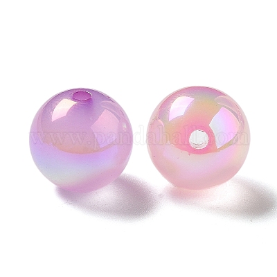 Переливающиеся акриловые бусины с УФ-покрытием X-MACR-D032-04-1