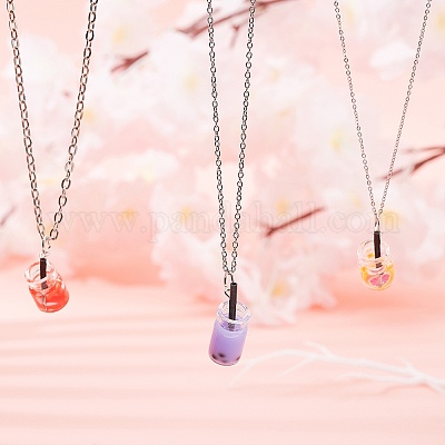 Наборы для изготовления серег с молочным чаем своими руками DIY-NB0004-28-1