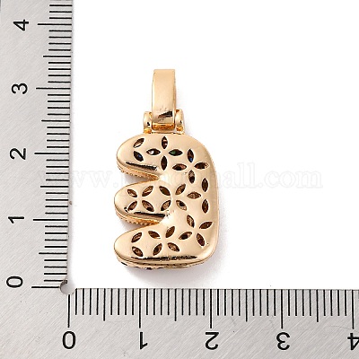 Латунные микро проложить кубического циркония подвески KK-C076-29E-G02-1