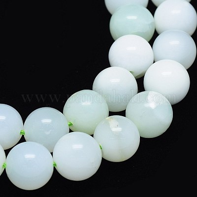 天然石グリーンオパールビーズ連売り ラウンド 10mm 穴:1mm 約39個/連