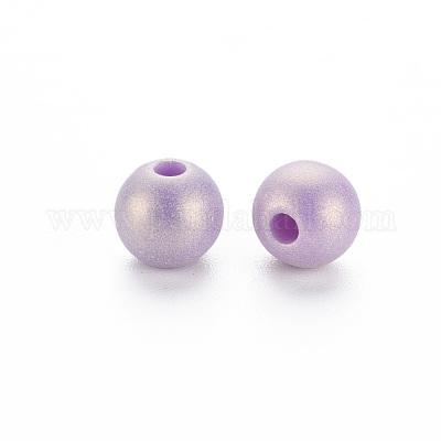 Sprühlackierte opake Acrylperlen&nbsp;X-ACRP-S679-B33-1