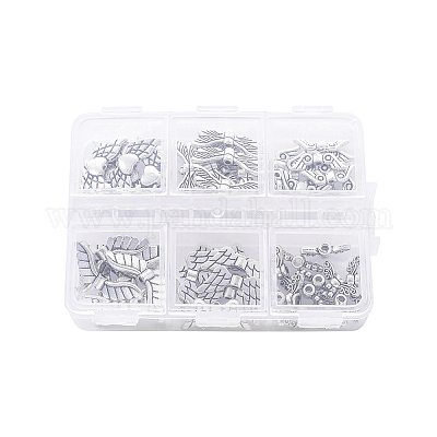 6 стиль бусинок из сплава в тибетском стиле&nbsp;TIBEB-YW0001-03AS-1