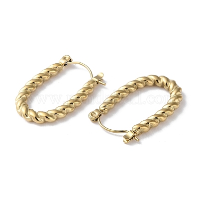 Серьги-кольца из нержавеющей стали 304 STAS-Z052-09G-1