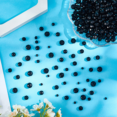 8 нити 4 стилей непрозрачных однотонных стеклянных бусин EGLA-LT0001-04D-1