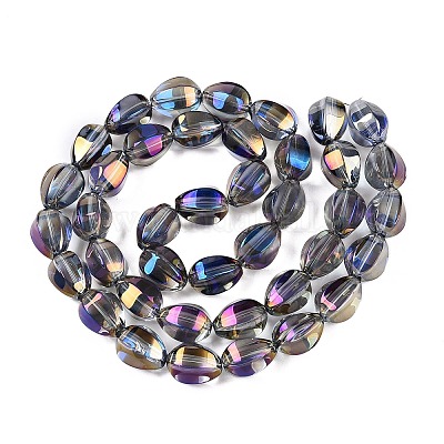 Стеклянные бусины с гальваническим покрытием &nbsp;EGLA-T028-01L-1