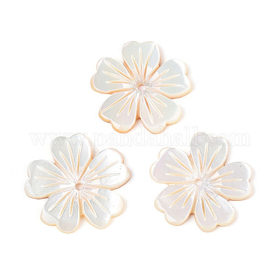 Резные подвески из натуральных желтых ракушек BSHE-T014-13-1