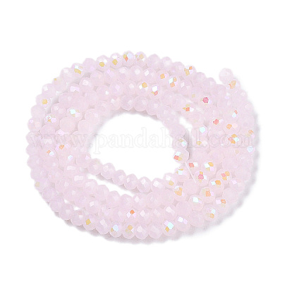 Стеклянные бусины с гальваническим покрытием  EGLA-A044-J1mm-L02-1