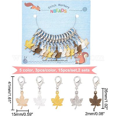 Подвесные украшения из кленового листа из сплава HJEW-PH01538-1