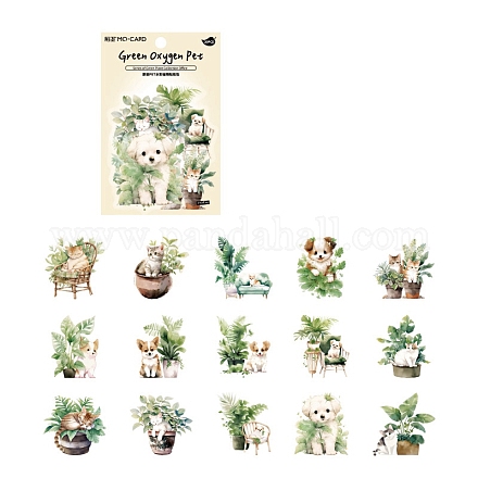 30 Stück wasserdichte Haustier-Dekorationsaufkleber für Pflanzen PW-WG53909-06-1