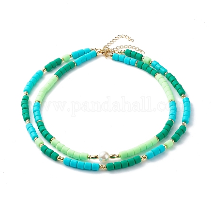 Argile polymère colliers de perles NJEW-JN03583-1