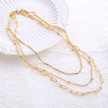 Женские ожерелья из нержавеющей стали в один слой YQ5413-1