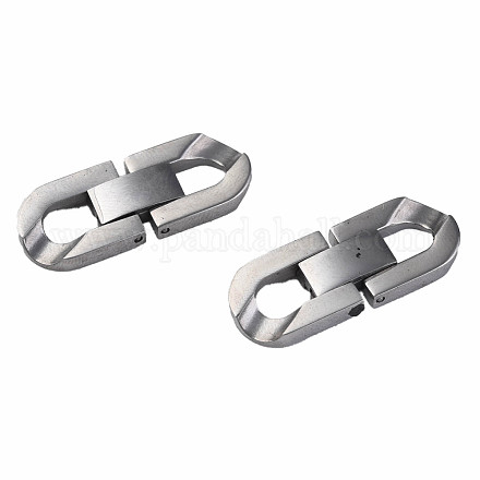 304 Stainless Steel Fold Over Clasps STAS-N087-48A-01P-1