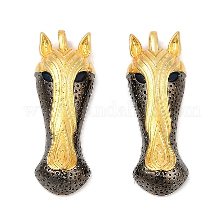 Латунные микропаве прозрачные подвески с фианитом KK-U058-50G-1