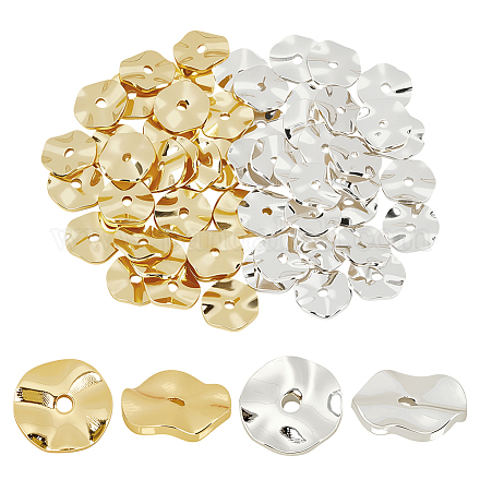 60шт 2 цвета латунные дистанционные бусины KK-PH0012-52-1