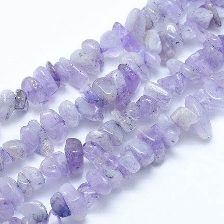 Natürliche Lavendel-Jade-Perlenstränge G-E483-02-1