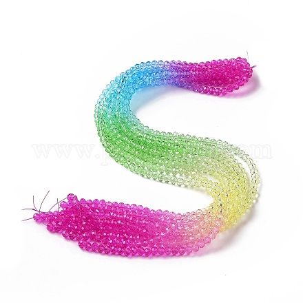 Transparent Glass Beads Strands GLAA-L045-01A-04-1