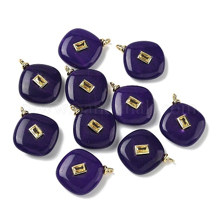 Крашеные натуральный белый нефрит подвески G-H328-06G-A14-1