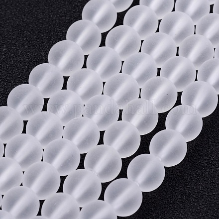 Chapelets de perles en verre mate X-GLAA-G016-8mm-01-1
