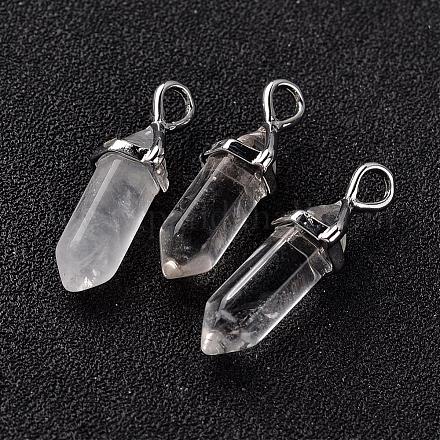 Pendentifs en cristal de quartz naturel bullet G-E332-A09-1