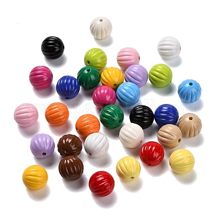 Непрозрачные акриловые бусины OACR-P030-08A-M-1