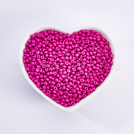 Ornaland 8/0 Baking Paint Glass Seed Beads SEED-OL0002-09-3mm-14-1