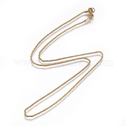 Collares de cadena de cuerda de 304 acero inoxidable NJEW-F261-07G-1