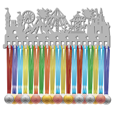 Scaffale da parete espositore porta medaglie in ferro alla moda ODIS-WH0037-117-1