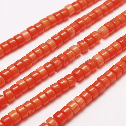 Natural Coral Round Beads Strands CORA-L037-04-1