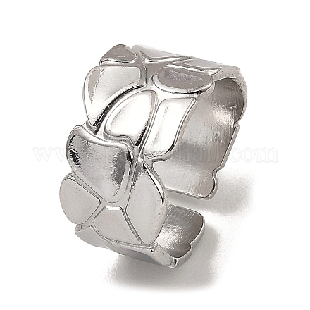 304 Stainless Steel Open Cuff Rings RJEW-Z018-05P-1