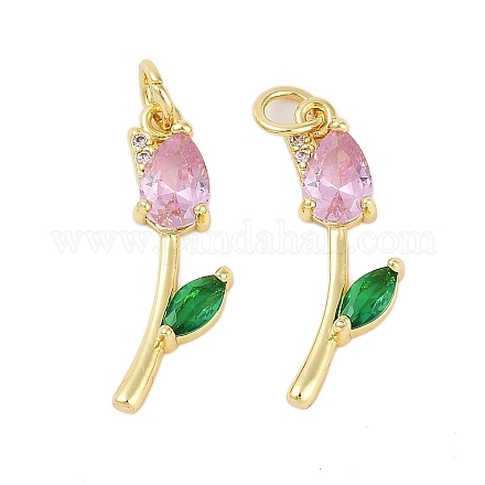 Стойки обшивки латунь микро проложить Циркон подвеску KK-R166-09G-04-1