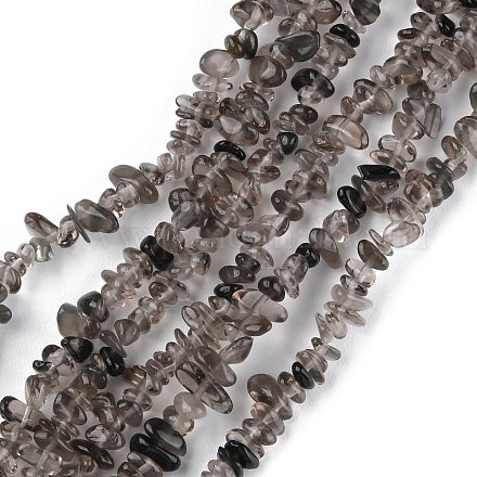 Chapelets de perles d'obsidienne de glace naturelle G-G0003-B03-1