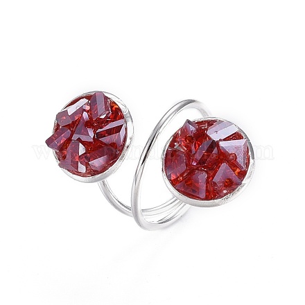 (vendita in fabbrica di feste di gioielli) anelli per polsini in vetro elettrolitico RJEW-JR00248-04-1
