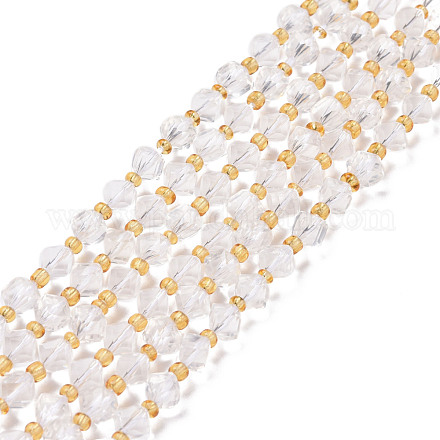 Chapelets de perles en cristal de quartz naturel G-P463-17-1