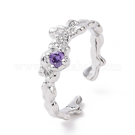 Открытое кольцо-манжета из кубического циркония&nbsp;LS-RJEW-D119-06P-1