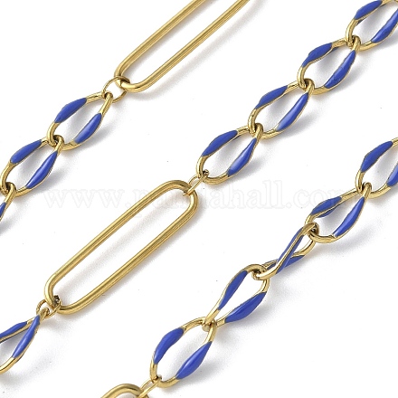 Цепи Figaro из нержавеющей стали 304 с эмалью CHS-U003-02G-11-1