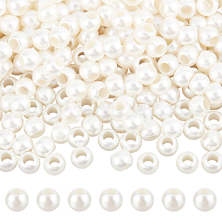 Nbeads 300 pieza de perlas de imitación de abs blanco KY-NB0001-41-1