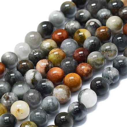 Chapelets de perles en pierre naturelle d'œil d'aigle G-K245-A09-02-1