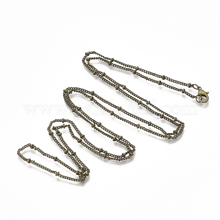 Messingbeschichtete Eisen Bordsteinkette Halskette Herstellung MAK-T006-01AB-1