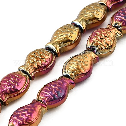 Стеклянные бусины с гальваническим покрытием  EGLA-V001-01F-1