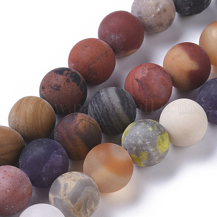 Natural Mixed Gemstone Beads Strands G-F668-09-10mm-1