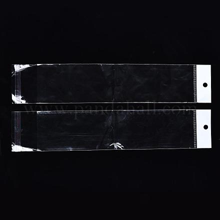 パールフィルムセロハンバッグ  OPP材料  粘着シール  ハングホール付き  長方形  透明  32x6cm  一方的な厚さ：0.023mm  インナー対策：25x6のCM  ドーパント：6x2cm OPC-S018-30x6cm-1